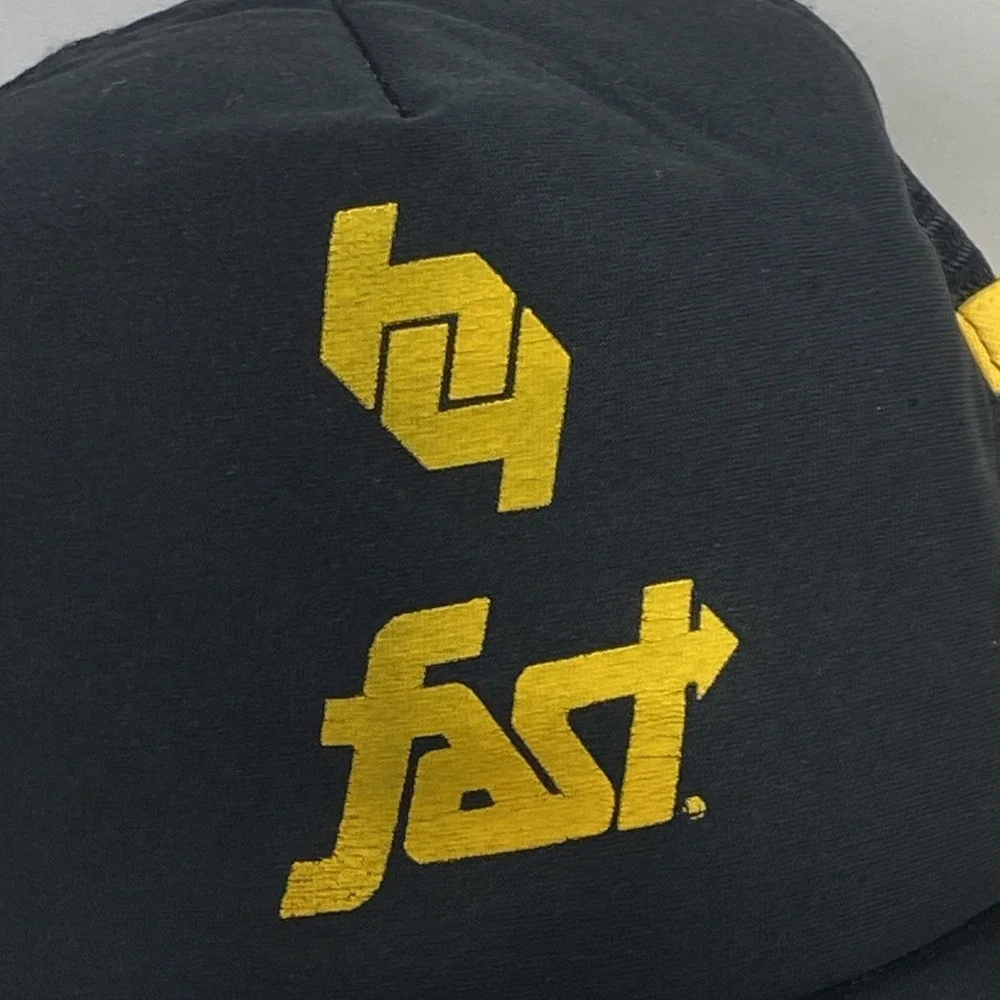 Vintage Fast HVAC Cap  Heating Cooling Trucker Hat Snapback‎ Damage Mesh Stripes